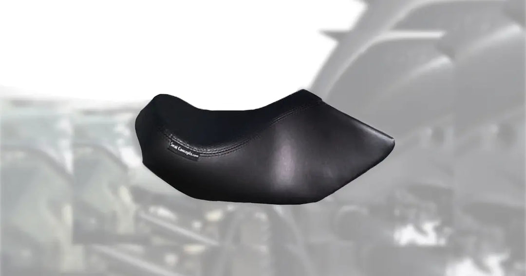 Seat Concepts Komfort Foam &amp; Cover Kit mit Soziusbezug BMW R1200 GS / GS Adventure, Black Sandpaper, Seiten Black Carbon Fiber