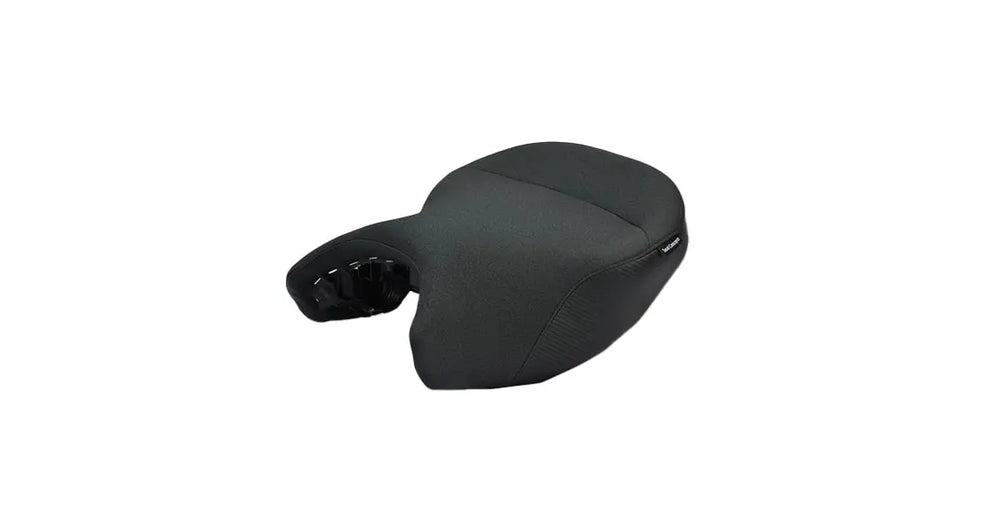 Seat Concepts Komfort-Fahrersitz mit Rear Foam & Cover Kit BMW R1200 GS / R1250 GS, Black Sandpaper, Seiten Black Carbon Fiber