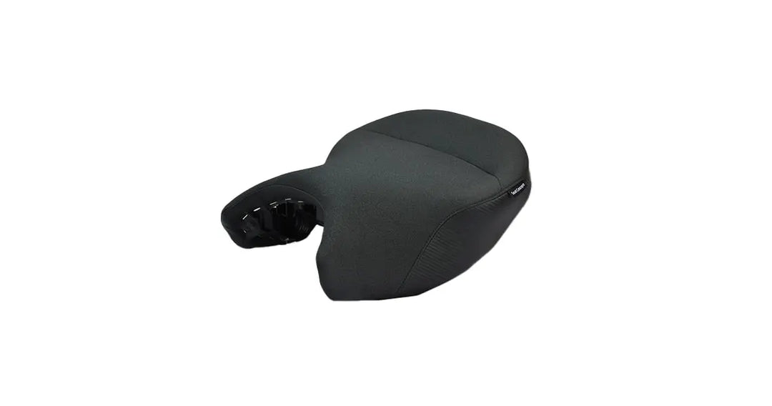 Seat Concepts Komfort-Fahrersitz mit Rear Foam &amp; Cover Kit BMW R1200 GS / R1250 GS, Black Sandpaper, Seiten Black Carbon Fiber