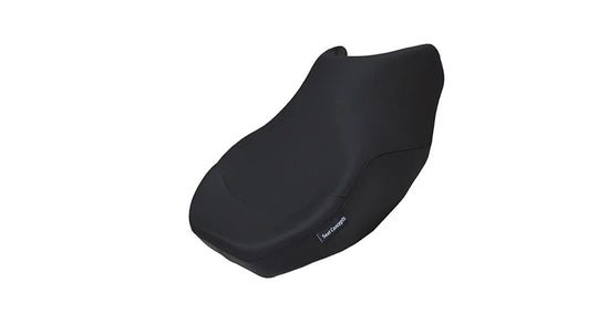 Seat Concepts Komfort-Fahrersitz mit Rear Foam &amp; Cover Kit BMW R1200 GS / R1250 GS, Black Sandpaper, Seiten Black Carbon Fiber