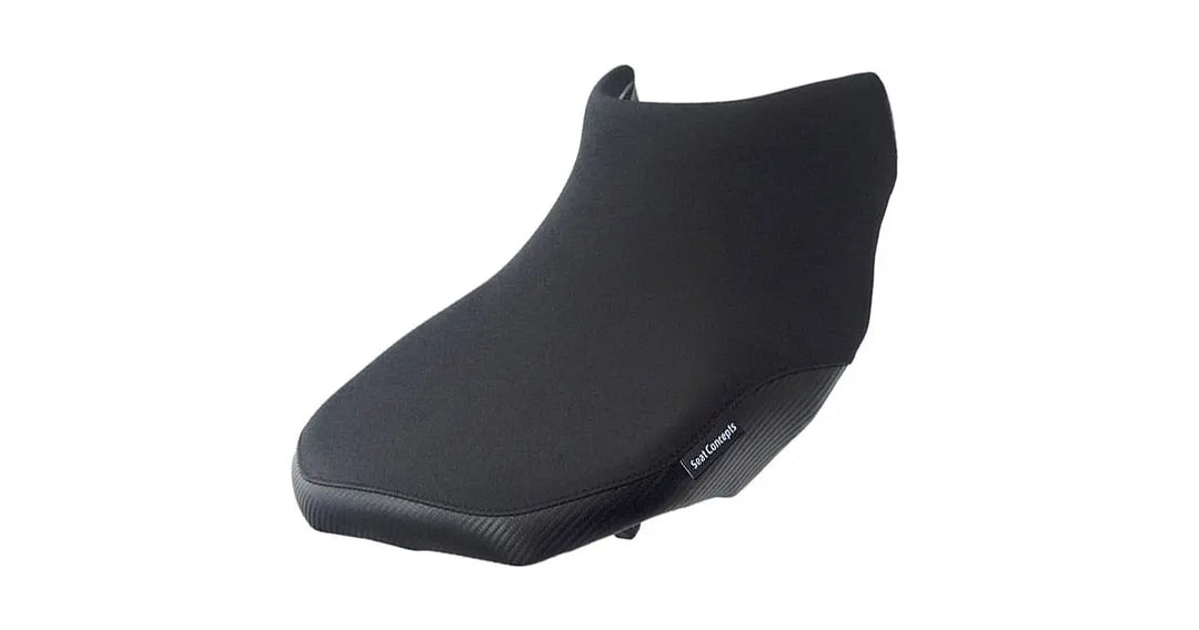 Seat Concepts Komfort-Fahrersitz mit Soziusbezug BMW R1200 GS / R1250 GS, Black Sandpaper, Seiten Black Carbon Fiber