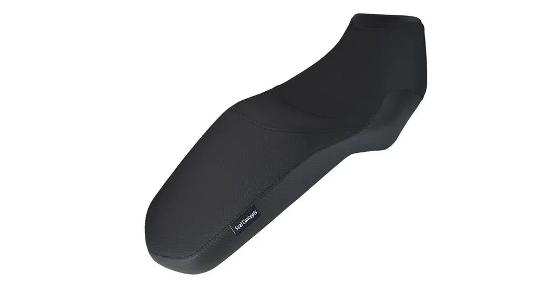 Seat Concepts Komfort Foam &amp; Cover Kit BMW F750 GS / F850 GS / F800 GS / F900 GS Adventure, Black Sandpaper, Seiten Black Carbon Fiber
