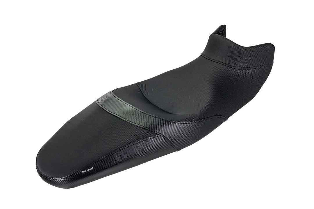Seat Concepts Komfort-Sitzbank BMW R1300 GS, Black Semi-Grip, Seiten Black Carbon Fiber