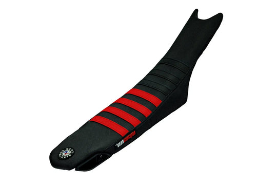 Seat Concepts Race 2.0 Foam &amp; Cover Kit Ducati Desmo450 MX, Black Wire / Black Wire / Blood Red Wire