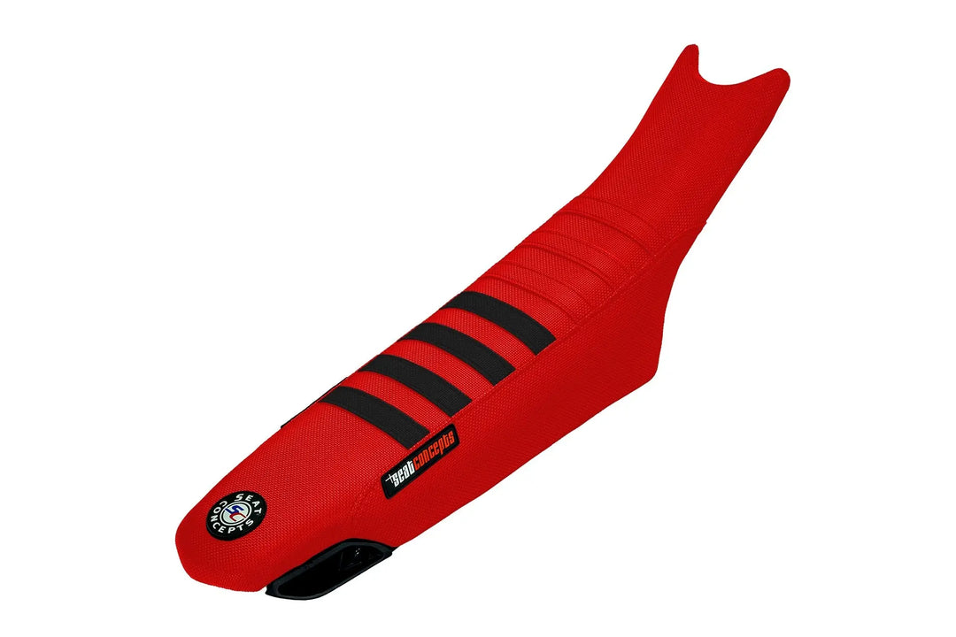 Seat Concepts Race 2.0 Foam &amp; Cover Kit Ducati Desmo450 MX, Blood Red Wire / Blood Red Wire / Black Wire