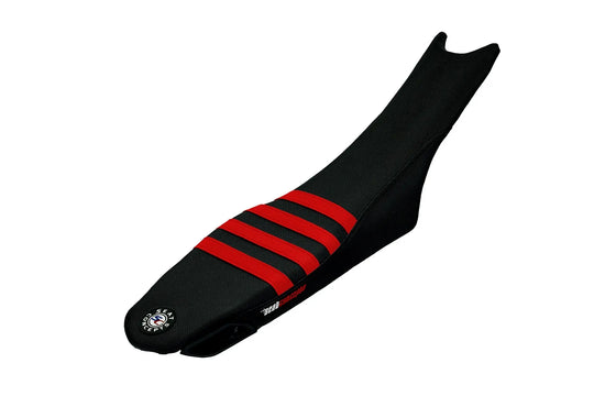 Seat Concepts Element Foam &amp; Cover Kit Ducati Desmo450 MX, Black Wire / Black Wire / Blood Red Wire