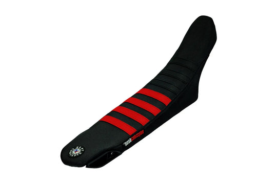 Seat Concepts Race 2.0 Foam &amp; Cover Kit Ducati Desmo450 EDS, Black Wire / Black Wire / Blood Red Wire