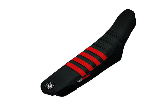 Seat Concepts Race 2.0 Foam &amp; Cover Kit Ducati Desmo450 EDS, Black Wire / Black Wire / Blood Red Wire