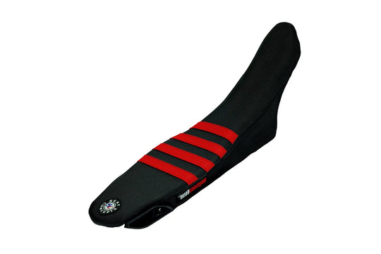Seat Concepts Element Foam &amp; Cover Kit Ducati Desmo450 EDS, Black Wire / Black Wire / Blood Red Wire
