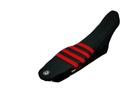 Seat Concepts Element Foam &amp; Cover Kit Ducati Desmo450 EDS, Black Wire / Black Wire / Blood Red Wire