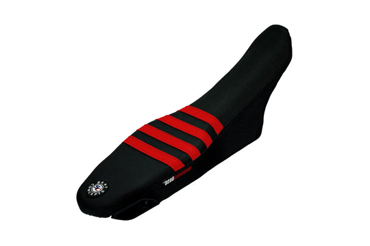 Seat Concepts Element Foam &amp; Cover Kit Ducati Desmo450 EDS, Black Wire / Black Wire / Blood Red Wire