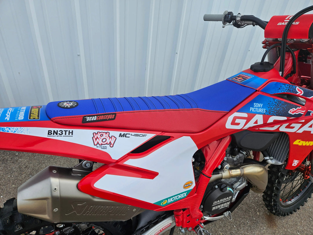 Seat Concepts Race 2.0 Sitzbank GASGAS EC / MC, Blood Red Wire / Blue Wire / Blue Wire