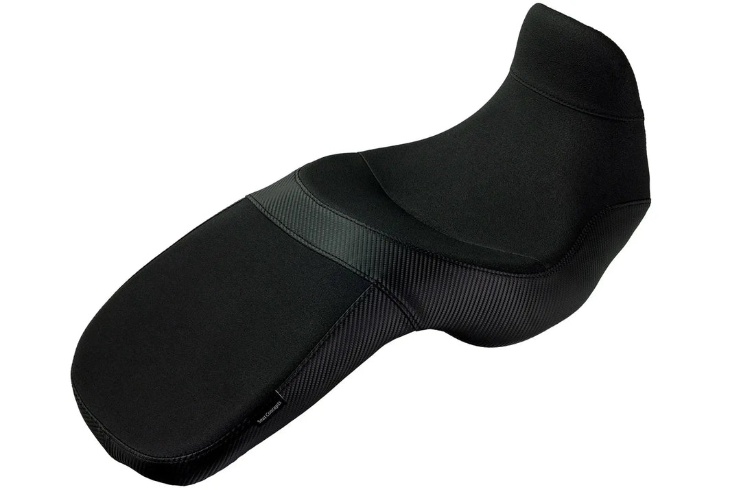Seat Concepts Komfort-Sitzbank Harley-Davidson Pan America 1250, Black Sandpaper, Seiten Black Carbon Fiber