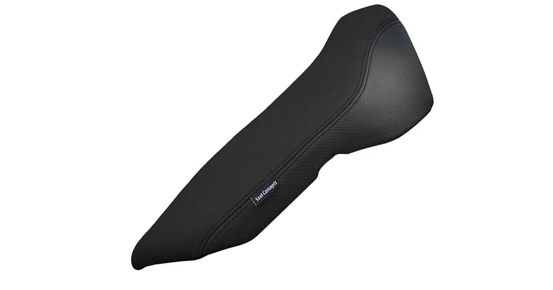 Seat Concepts Komfort Foam &amp; Cover Kit Honda MSX125, Black Sandpaper, Seiten Black Carbon Fiber