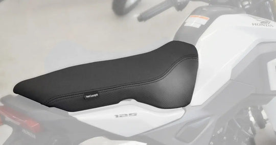 Seat Concepts Komfort Foam &amp; Cover Kit Honda MSX125, Black Carbon Fiber