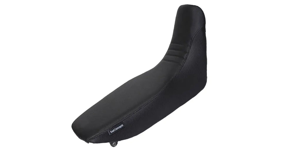Seat Concepts Komfort Foam & Cover Kit Honda XR250R / XR400R, Black Sandpaper, Seiten Black Carbon Fiber