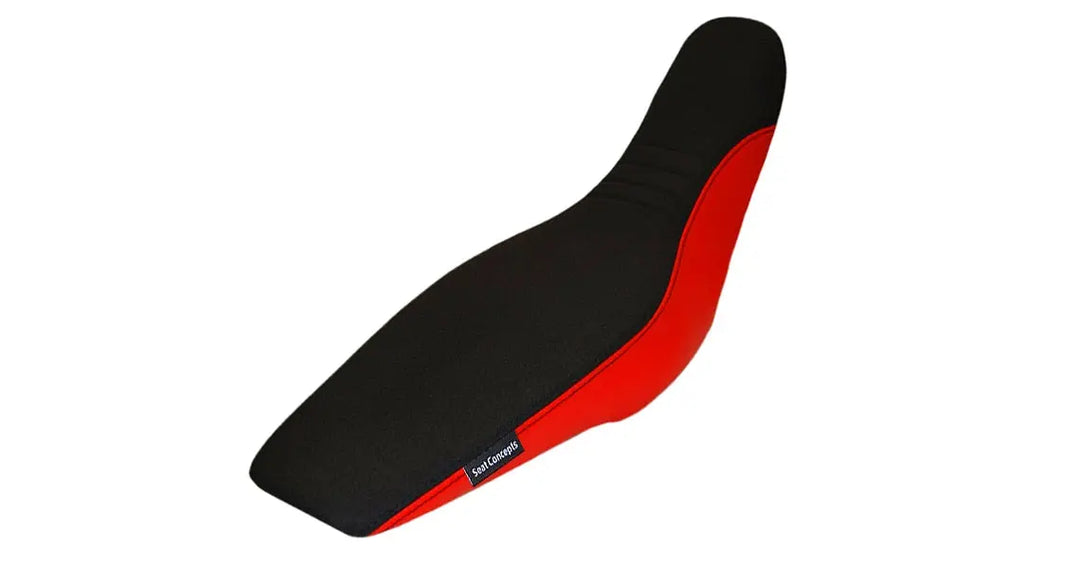 Seat Concepts Komfort-Sitzbank XL Honda CRF450X, Black Semi-Grip, Seiten Red Carbon Fiber