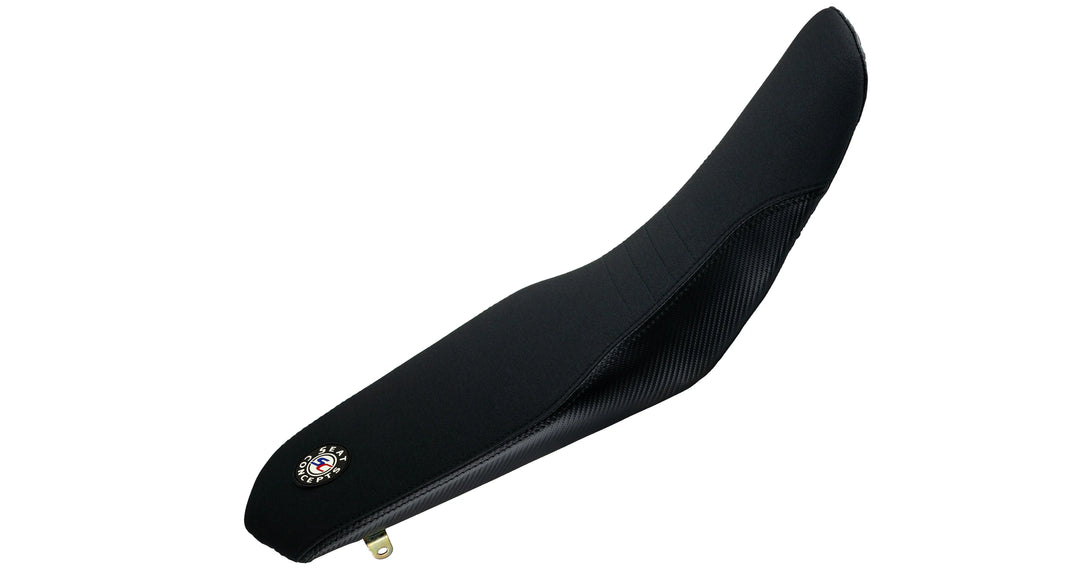 Seat Concepts Komfort-Sitzbank Honda CRF450R / CRF250R / CRF450L, Black Sandpaper, Seiten Black Carbon Fiber