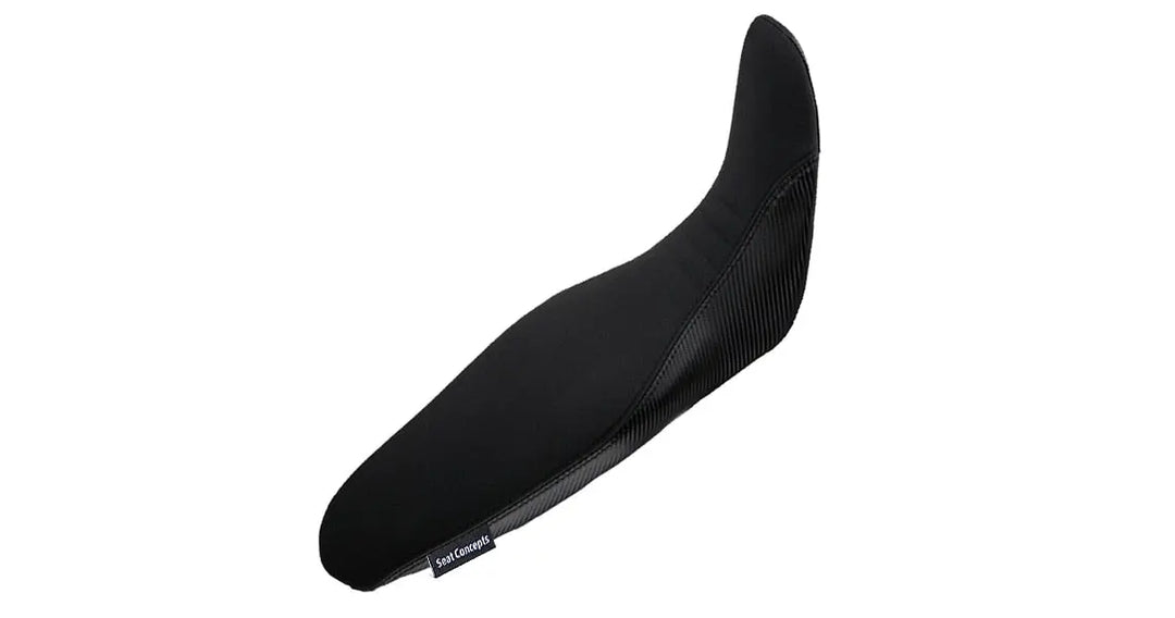 Seat Concepts Komfort-Sitzbank Honda CRF450R / CRF250R / CRF450L, Black Sandpaper, Seiten Black Carbon Fiber