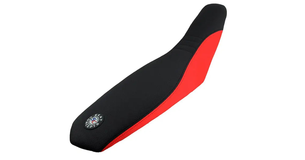 Seat Concepts Komfort-Sitzbank Honda CRF450R / CRF250R / CRF450L, Black Sandpaper, Seiten Red Semi-Grip