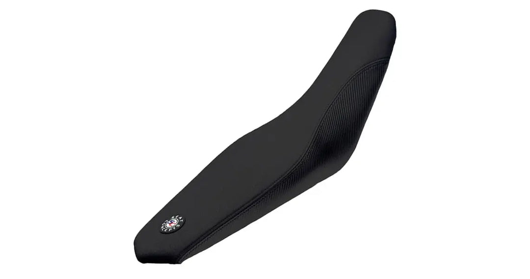 Seat Concepts Komfort-Sitzbank XL Honda CRF450R / CRF250R / CRF450L, Black Sandpaper, Seiten Black Carbon Fiber