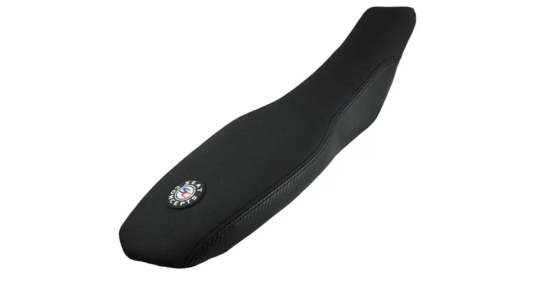 Seat Concepts Komfort-Sitzbank Honda CRF450R / CRF250R, Black Sandpaper, Seiten Black Carbon Fiber