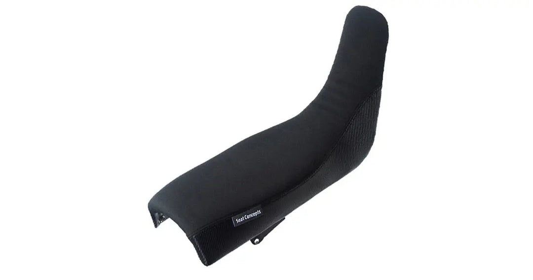 Seat Concepts Komfort-Sitzbank Honda XR600R / XR650L, Black Sandpaper, Seiten Black Carbon Fiber