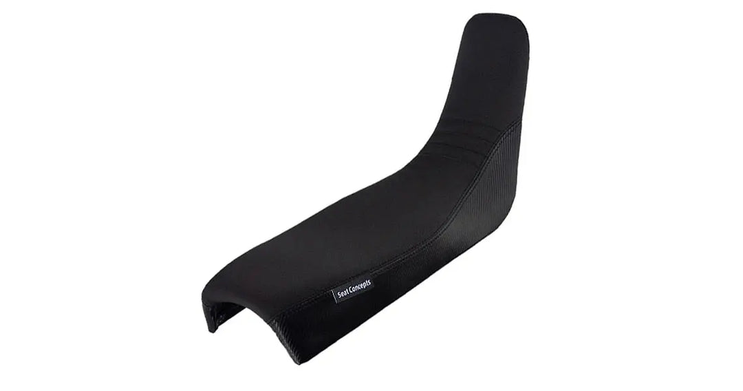Seat Concepts Komfort-Sitzbank Honda XR600R / XR650L, Black Semi-Grip, Seiten Black Carbon Fiber (Abbildung zeigt die niedrige Ausführung)