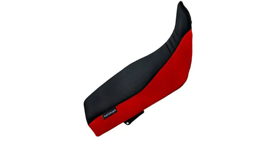Seat Concepts Komfort-Sitzbank Honda XR600R / XR650L, Black Semi-Grip, Seiten Red Carbon Fiber