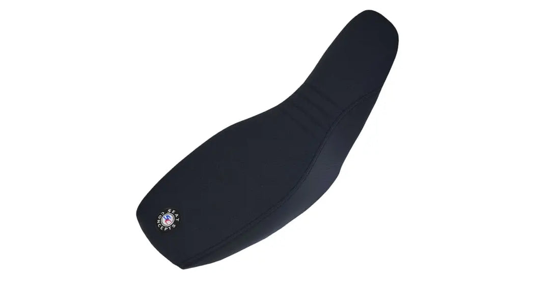 Seat Concepts Komfort Foam &amp; Cover Kit Honda XR650R, Black Semi-Grip, Seiten Black Carbon Fiber