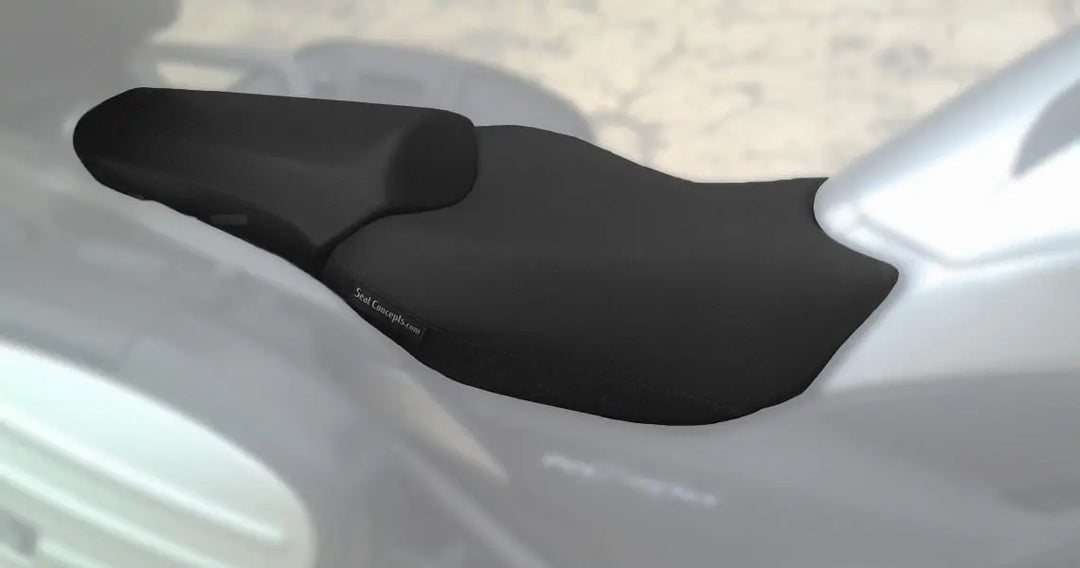 Seat Concepts Komfort Foam &amp; Cover Kit Honda NC700X / NC750X, Black Carbon Fiber (Abbildung zeigt Standardhöhe)