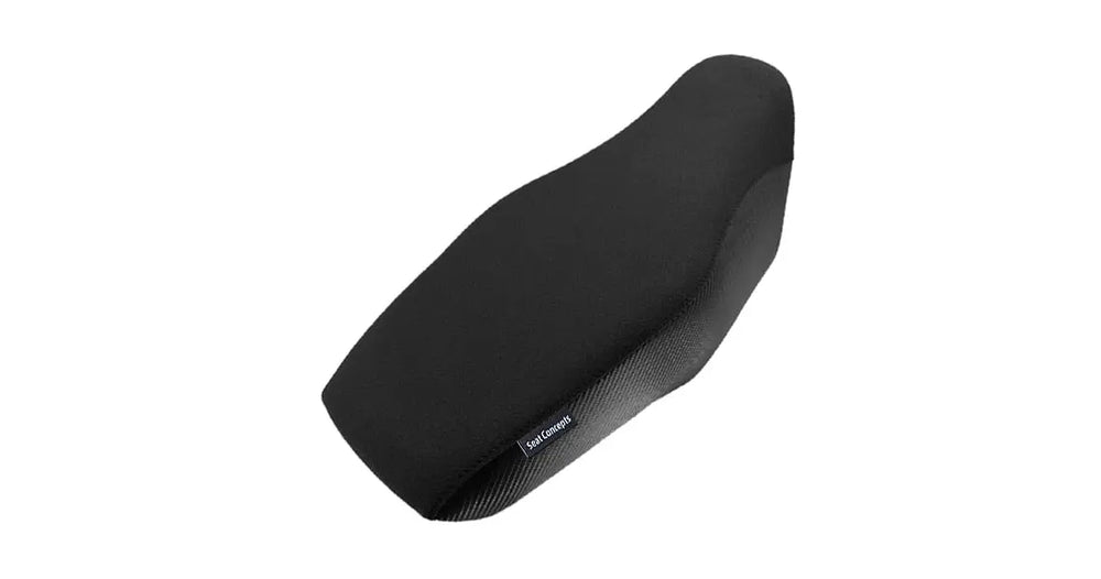Seat Concepts Komfort Foam & Cover Kit Honda MSX125 Grom, Black Sandpaper, Seiten Black Carbon Fiber