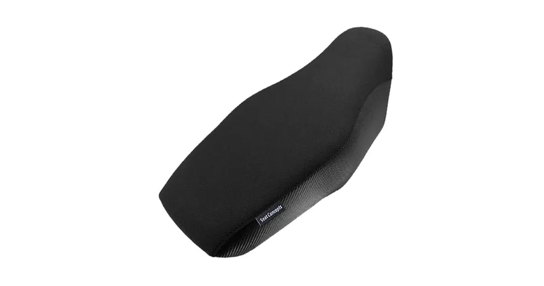 Seat Concepts Komfort Foam &amp; Cover Kit Honda MSX125 Grom, Black Sandpaper, Seiten Black Carbon Fiber