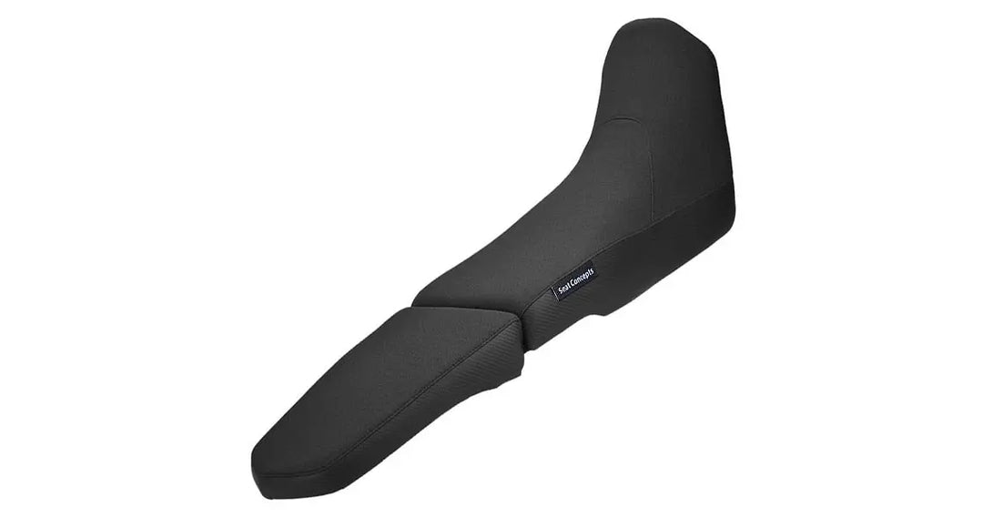 Seat Concepts Rally Front &amp; Rear Foam &amp; Cover Kit Honda CRF1000L Africa Twin, Black Sandpaper, Seiten Black Carbon Fiber