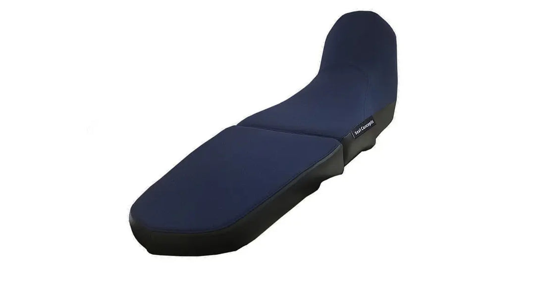 Seat Concepts Rally Front &amp; Rear Foam &amp; Cover Kit Honda CRF1000L Africa Twin, Navy Blue Luna, Seiten Black Vinyl