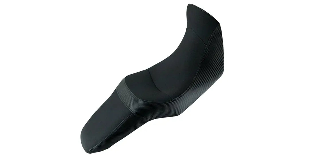 Seat Concepts Komfort Foam &amp; Cover Kit Honda XL750 Transalp, Black Sandpaper, Seiten Black Carbon Fiber