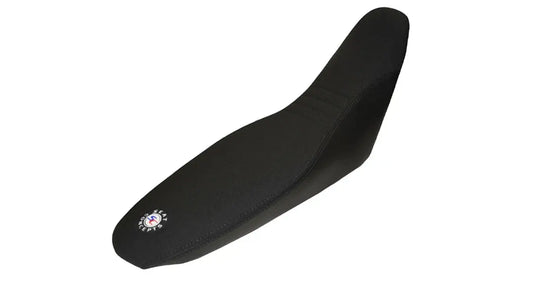 Seat Concepts Komfort Foam &amp; Cover Kit Husaberg FE / FX / FS, Black Sandpaper, Seiten Black Carbon Fiber, Naht schwarz