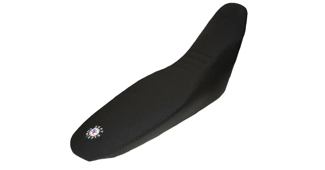 Seat Concepts Komfort Foam &amp; Cover Kit Husaberg FE / FX / FS, Black Sandpaper, Seiten Black Carbon Fiber, Naht schwarz