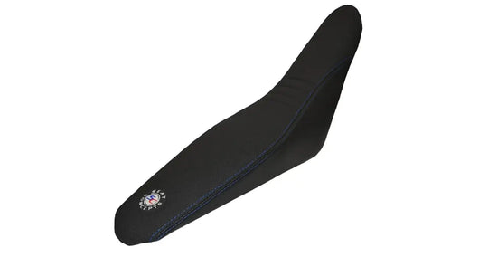 Seat Concepts Komfort Foam &amp; Cover Kit Husaberg FE / FX / FS, Black Sandpaper, Seiten Black Carbon Fiber, Naht blau