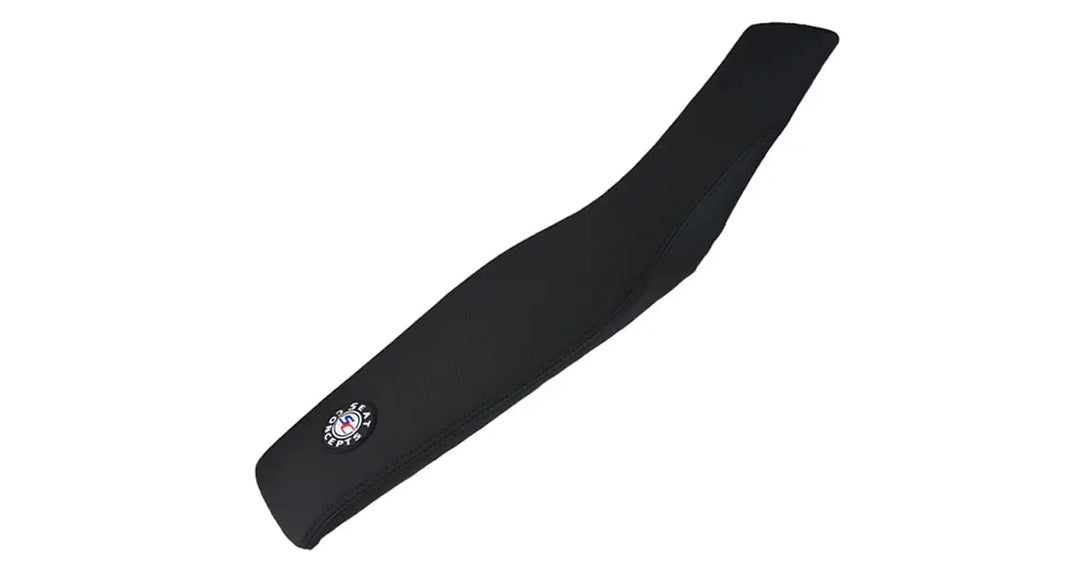Seat Concepts Komfort-Sitzbank Husqvarna FE / TE / FC / TC, Black Semi-Grip, Seiten Black Carbon Fiber, Naht schwarz