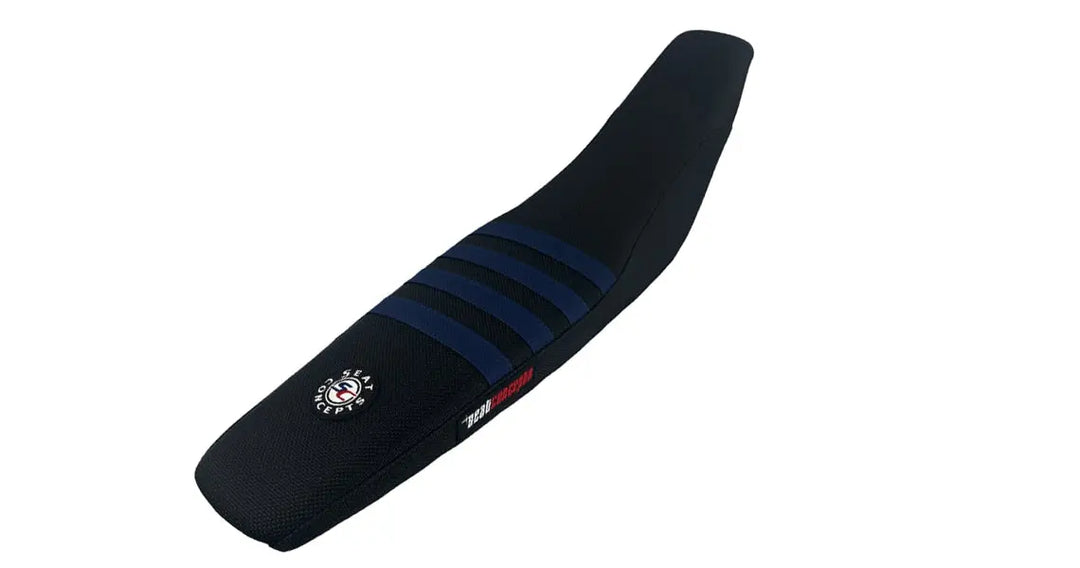 Seat Concepts Element Sitzbank Husqvarna FE / TE / FC / TC, Black Wire / Black Wire / Navy Blue Wire