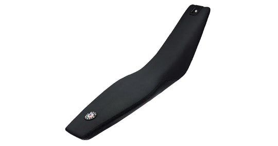 Seat Concepts Komfort-Sitzbank Husqvarna FE / TE / FC / TC, Black Sandpaper, Seiten Black Carbon Fiber, Naht schwarz