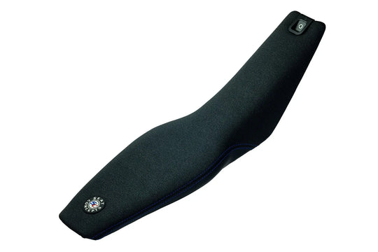 Seat Concepts Komfort-Sitzbank XL Husqvarna FE / TE / FC / TC, Black Sandpaper, Seiten Black Carbon Fiber, Naht blau