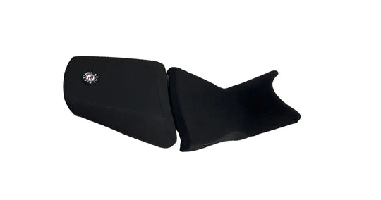 Seat Concepts Komfort Foam &amp; Cover Kit mit Soziusbezug Husqvarna Norden 901, Black Diamante, Seiten Black Luna