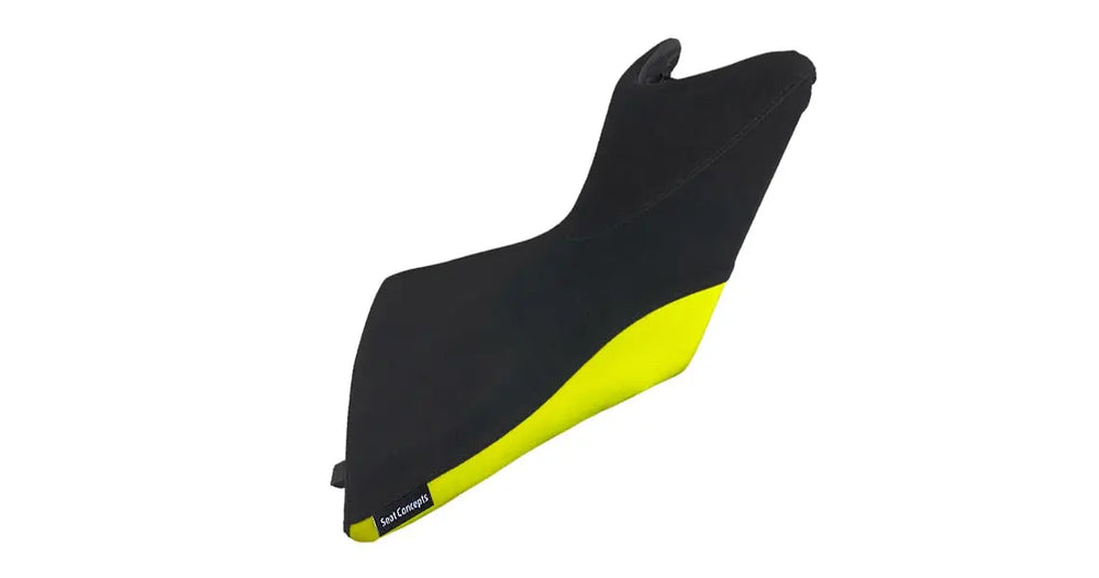Seat Concepts Komfort Foam & Cover Kit Husqvarna Norden 901, Black Diamante, Seiten Yellow Neon Luna