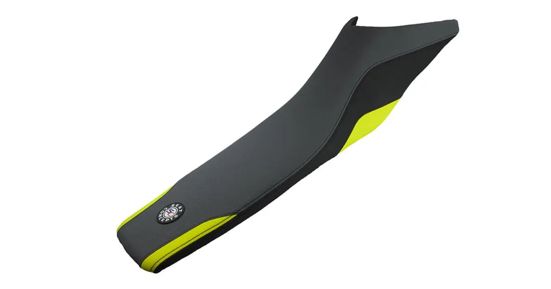 Seat Concepts Komfort-Sitzbank Husqvarna 701 Enduro / Supermoto, Grey Luna, Seiten Black Luna, Naht schwarz