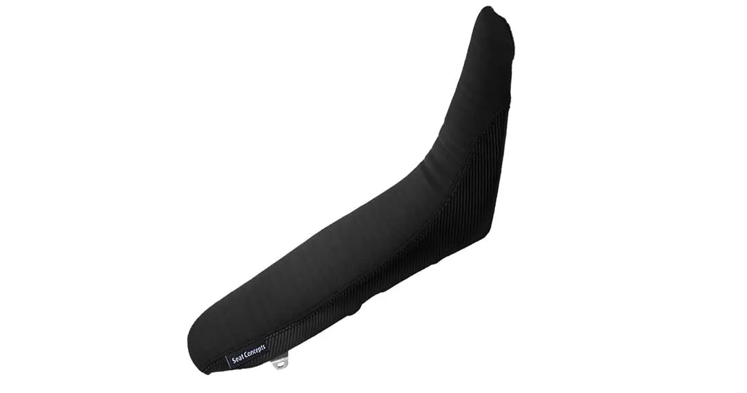 Seat Concepts Komfort-Sitzbank Kawasaki KLX250, Black Semi-Grip, Seiten Black Carbon Fiber
