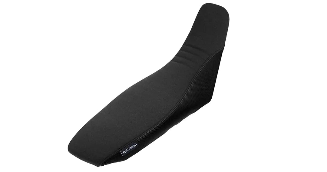 Seat Concepts Komfort-Sitzbank Kawasaki KLX250, Black Semi-Grip, Seiten Black Carbon Fiber