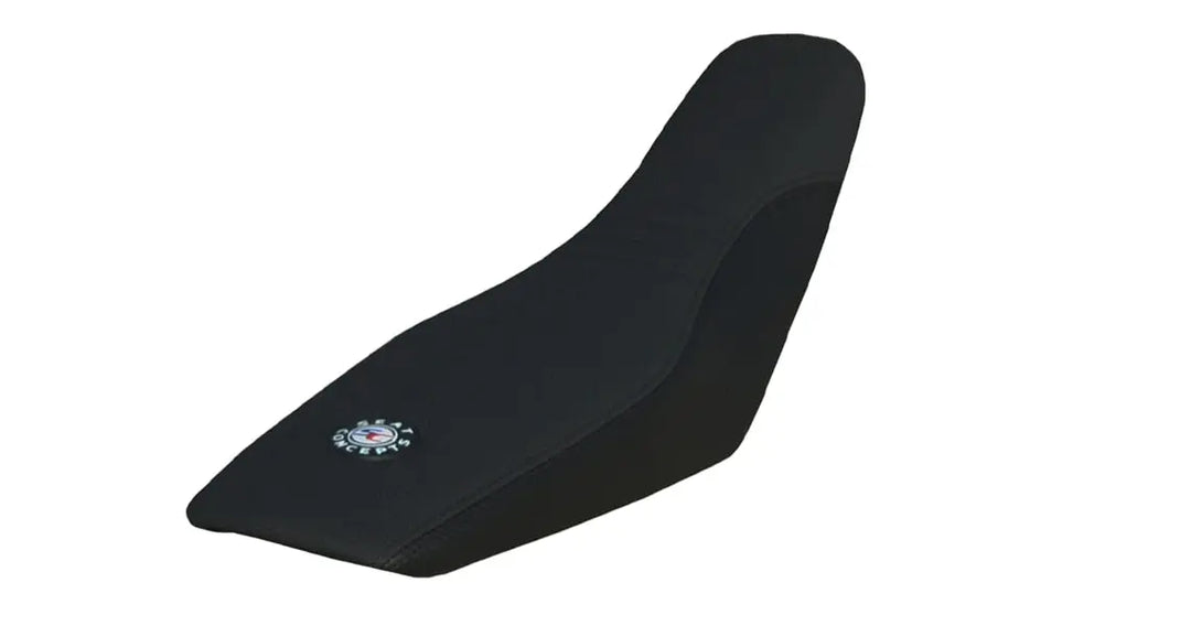 Seat Concepts Komfort-Sitzbank Kawasaki KX450 / KX250, Black Sandpaper, Seiten Black Carbon Fiber