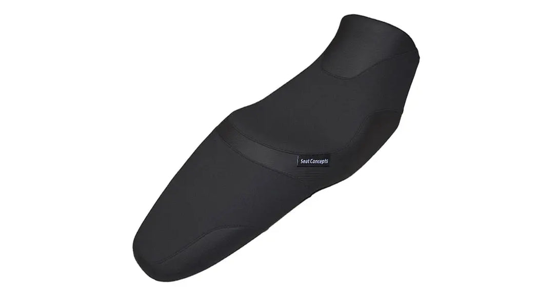Seat Concepts Komfort Foam &amp; Cover Kit Kawasaki Versys-X 300, Black Sandpaper, Seiten Black Carbon Fiber